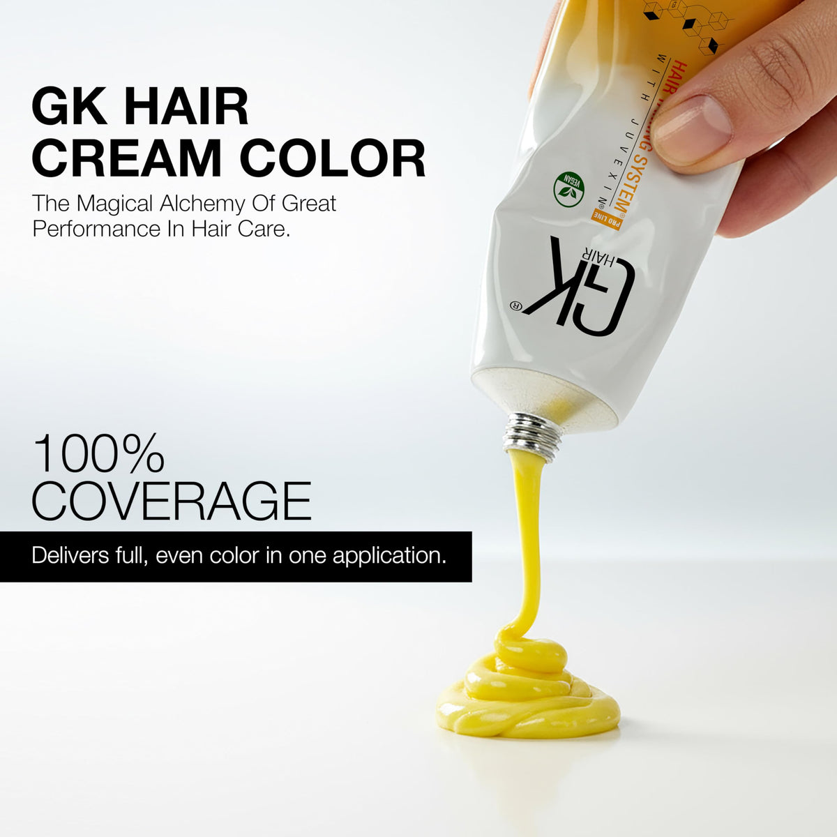 GK HAIR Global Keratin Professional Hair Color Cream Tube (3.4 Fl Oz/100ml) Nourishing & Cleansing Colors for Styling High Performance Long Lasting Semi Permanent Natural Toner Dye