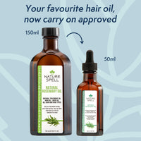 Nature Spell Bond Repair Travel Set, Includes Rosemary Oil, Shampoo & Conditioner, Protecting & Repairing, Vegan, Set of 3