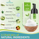 NOVEHA Tea Tree Eyelid Foaming Cleanser - Face Wash For Women | Eyelid Scrub For Dry Eye, Irritation | Preservative Free, Natural Ingredients
