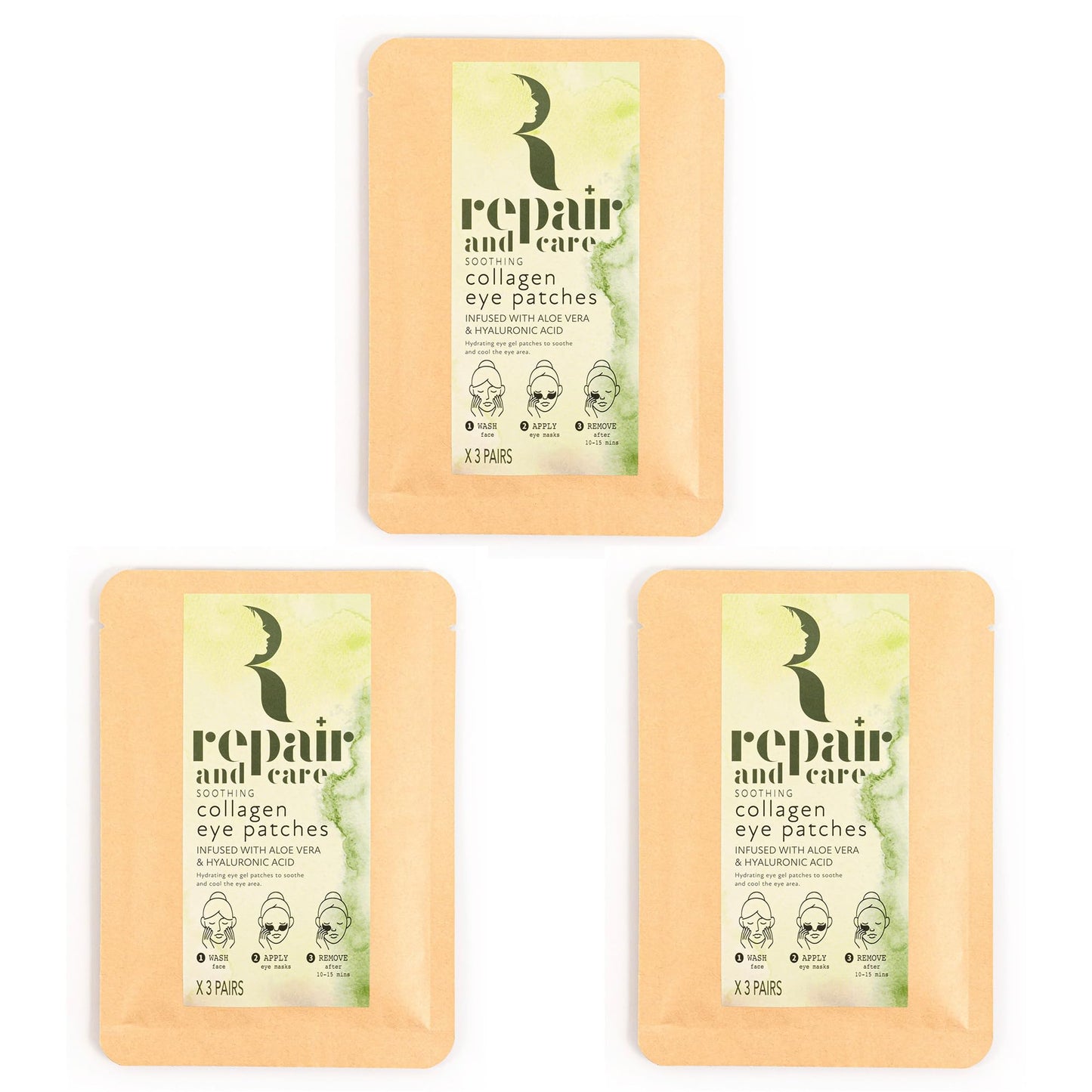 THE SOMERSET TOILETRY COMPANY LIMITED Repair and Care Soothing Collagen Eye Patches (x 3 pairs) TRIO