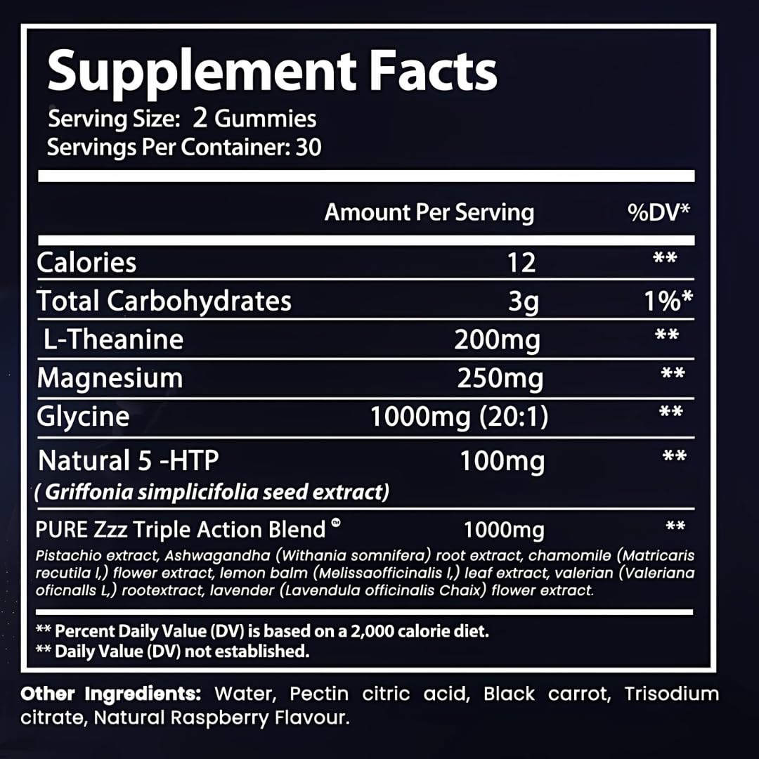 MountSpirit Sleep Gummies | 5-HTP | Zzz Blend ™ Formula for a Restful Night’s Sleep| L-Theanine | Magnesium | Glycine | Chamomile | Lemon Balm | Chamomile | Valeria | Lavender