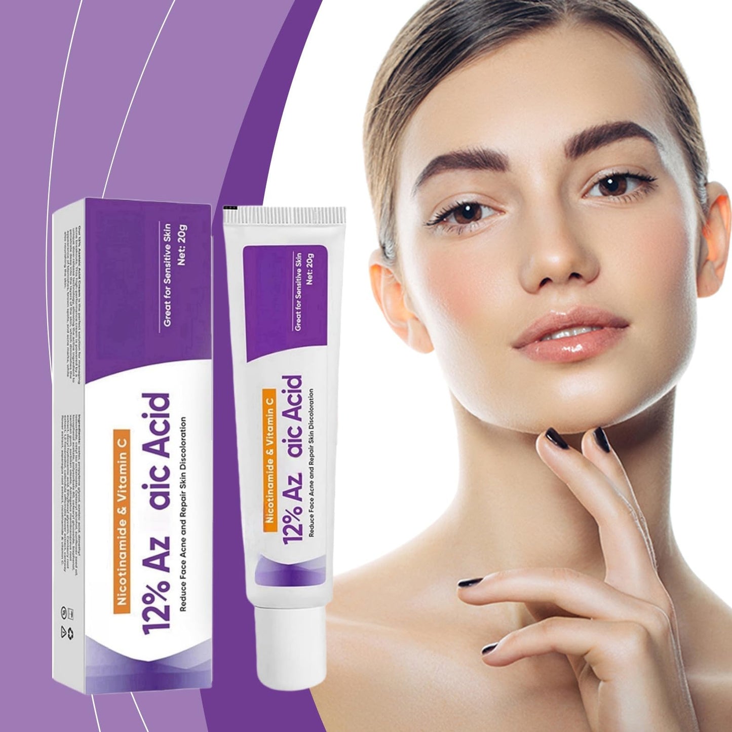 SingHao 2pcs Spot Cream,Acid 12% Facial Serum Cream,Azela-Ic Acid Face Cream,Night Cream Face Moisturiser,12% Ac/id Pimple Crea/m Spot Treatment,Azela-Ic Aci/d Serum for Face,Acne Treatment for Spo/t Prone