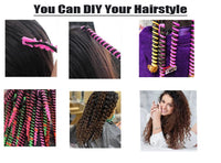 TOPWEL 26 Pieces 6inch Spiral Hair Perm Rod Colorful Plastic Long/Medium Hair Barber Hairdressing Styling Curling Perm Rod No Heat Hair Curlers for Women Girls