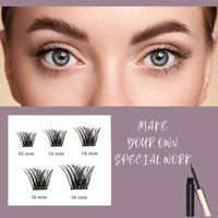 ocean pearl Individual Lashes Cluster Lashes D Curl 45 Clusters DIY False Eyelashes Individual Reusable Soft Natural Easy Fan Russian Lashes Eyelash Extensions Clear Glue 10-16mm