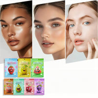 SinceReal Face Masks Skincare, 7 Sheet Fruit Face Mask Hydrating and Smoothing, Improve Dullness & Brighten, Face-Mask for Teenage Girls for All Skin Types