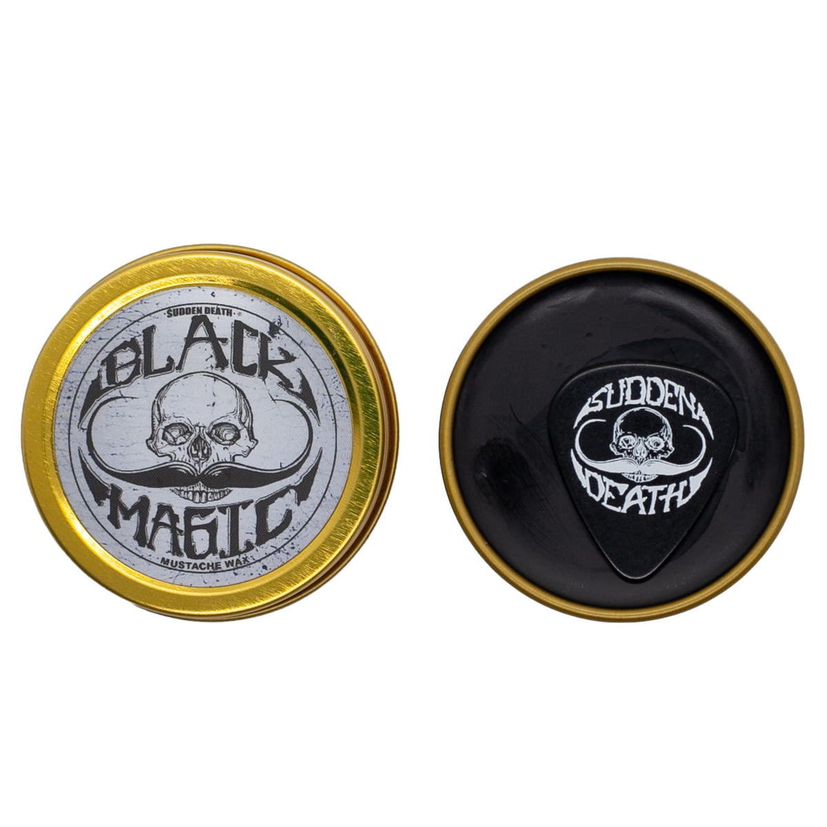 THE VINTAGE GROOMING CO. Black Magic Sudden Death Mustache Wax | Hide Grey Hair | Strong Hold | 1 oz Tin | No Heat Source Required | Unscented