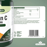 natures aid Natures Aid Chewable Vitamin C 500 mg, Sugar Free, Suitable for Vegans, 50 Tablets
