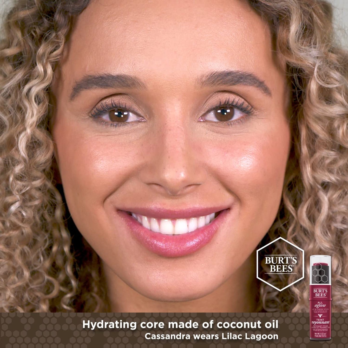 Burt's Bees All Aglow Lip And Cheek Stick, 8.5 g, Lilac Lagoon