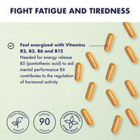 Higher Nature - High Strength - Vitamin B Complex - Reduce Tiredness - Supports Nervous System - Vegan Friendly - 90 Capsules
