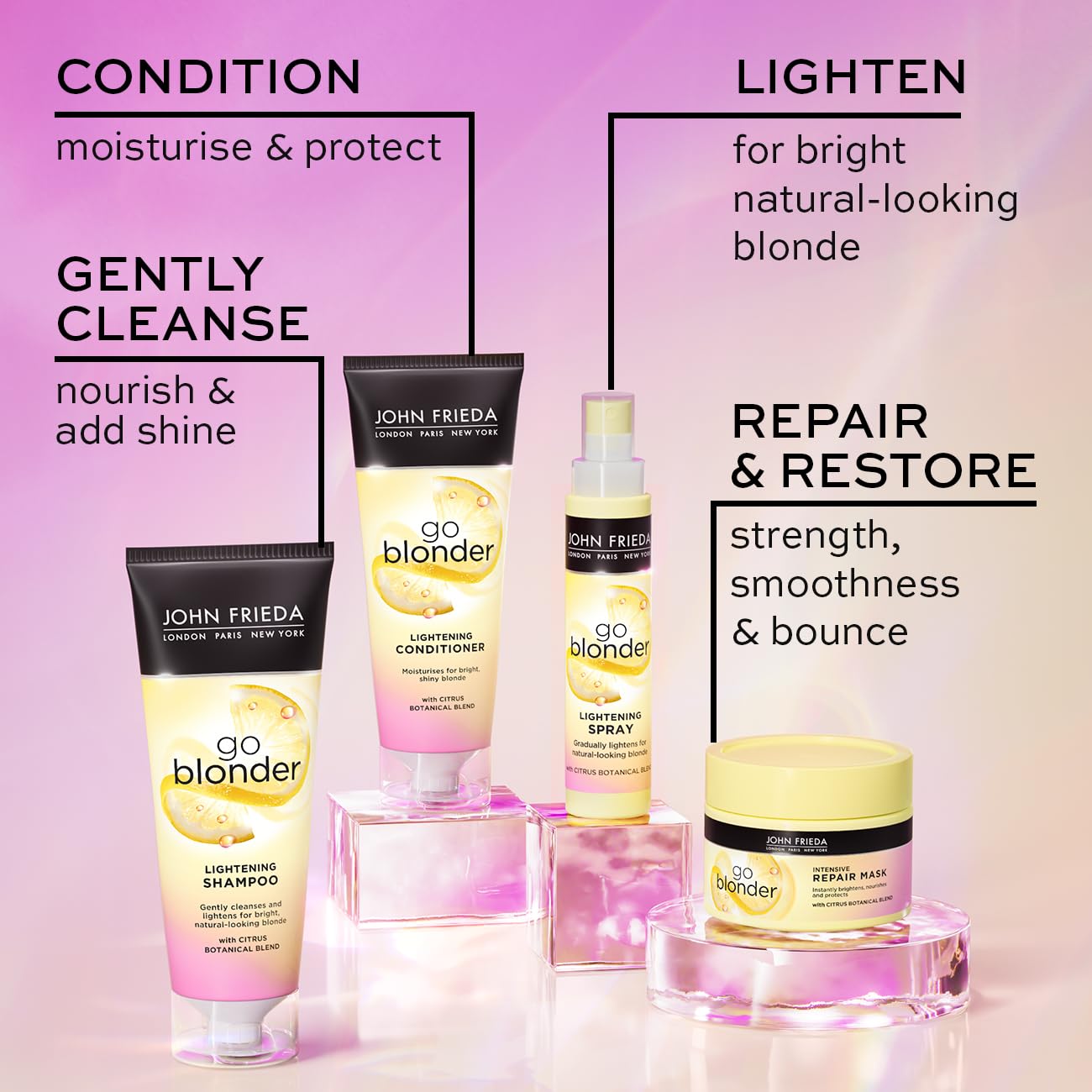 John Frieda Go Blonder Lightening Shampoo Blonde Hair 250 Ml