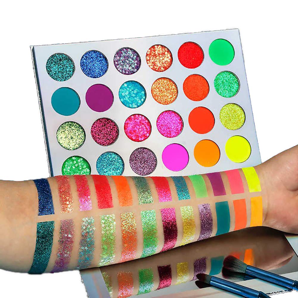 GlitzyGurl Neon Glitter Eye Shadow Palette