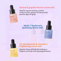 belif Super drops - discover glowing skin mini kit | Travel size, gift set, hyaluronic hydrating serum, peptide firming serum, vitamin C brightening serum, Korean skincare, Korean beauty (6ml x 3)