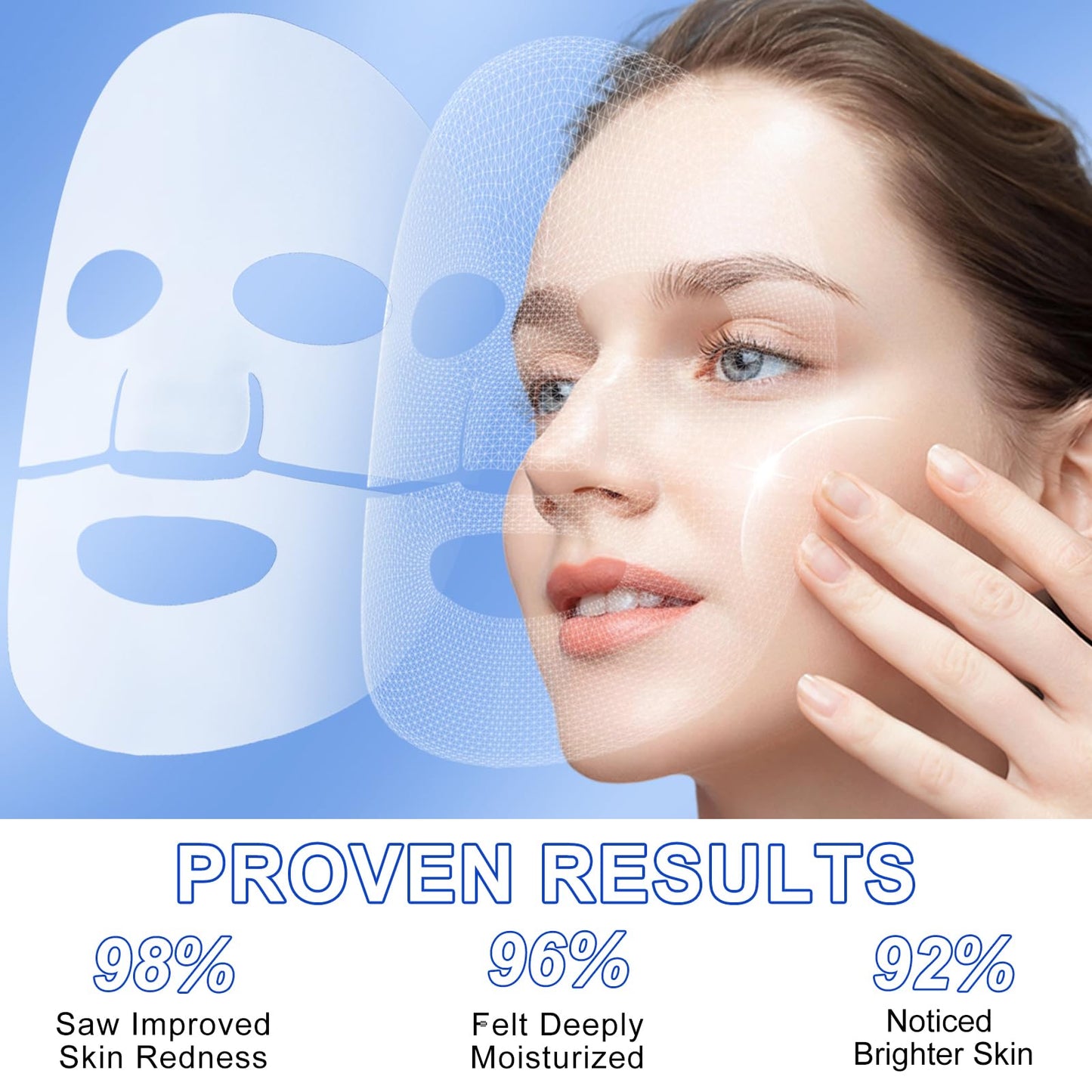 Generic Bio Collagen Face Mask 6pcs, Collagen Sheet Mask, Bio Collagen Overnight, Deep Hydration & Firming, Reduce Fine Lines & Wrinkles, Pore Minimizing