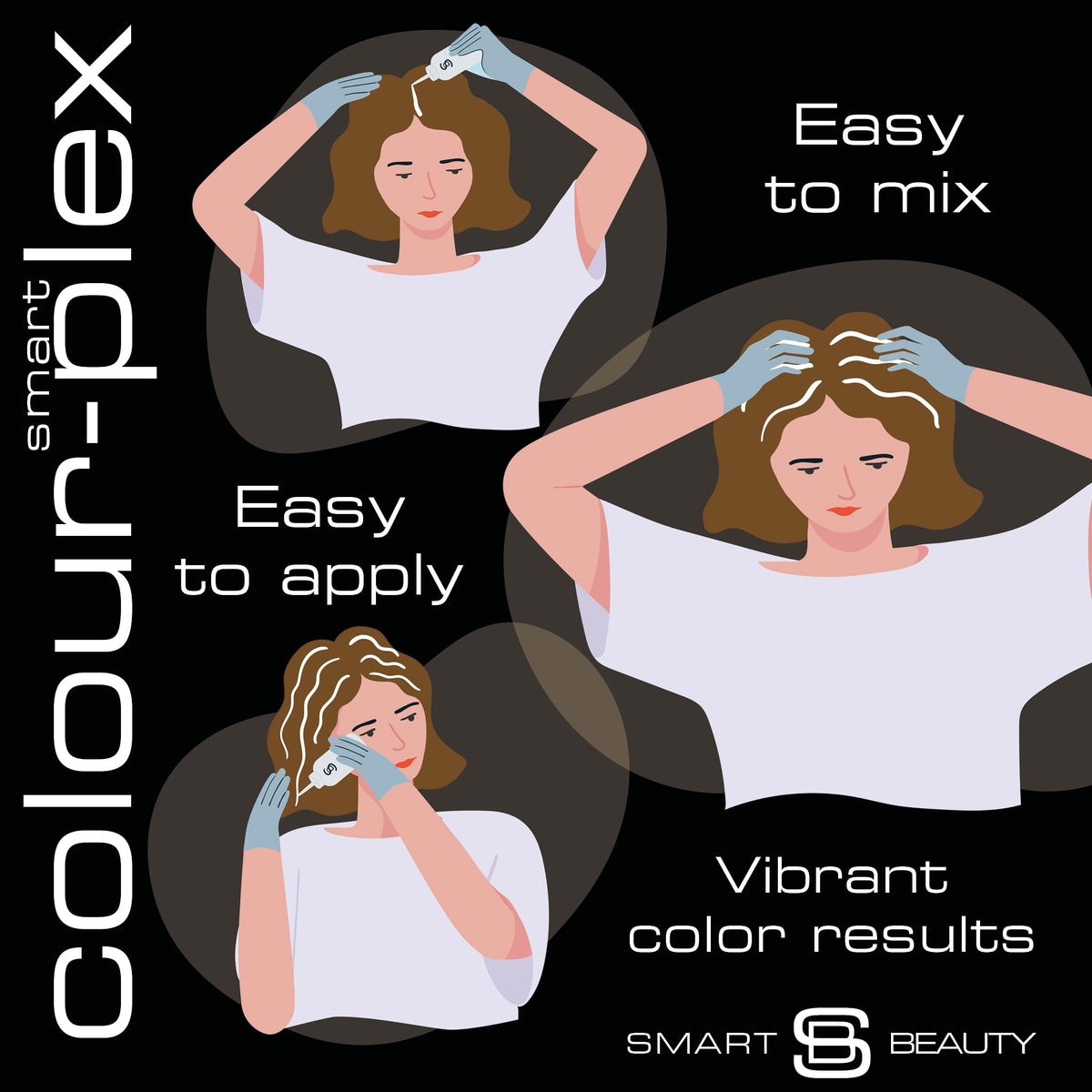 Pure Black Hair Dye Permanent with Anti-Breakage Plex Hair Care, Vegan Hair Dye & Cruelty-Free, 100% Grey Coverage, Natural Black Hair Colour, For All Hair Types. Smart Beauty