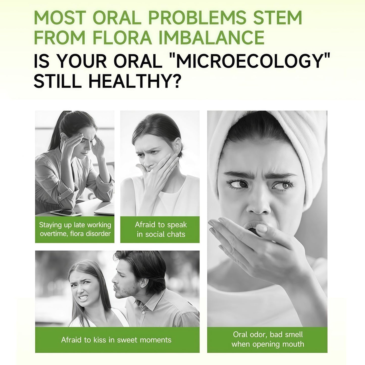 40 Billion CFU Oral Health Probiotic with Prebiotic, Multi Strain Probiotics for Gut Health with Lactobacillus, Multi-Dimensional Compound for Mulajointly Protecting The Oral Cavity 30Packs