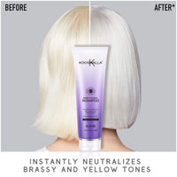 Kooswalla Silver Toner Shampoo, for Blonde Hair- Coloured Hair, Highlighted, Silver, Bleached and Hair Extensions - Eliminates Yellow Tones, 300ML - Anti Brassy - Keratin Home Treatment.