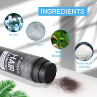 sefudun Natural Hair Building Fibres (DARK Brown) , Hair Fibres Powder for Thinning Hair, Instantly Fill in 15 Sec Women & Men 4 Shades- Hair Thickener and Topper for Fine Hair