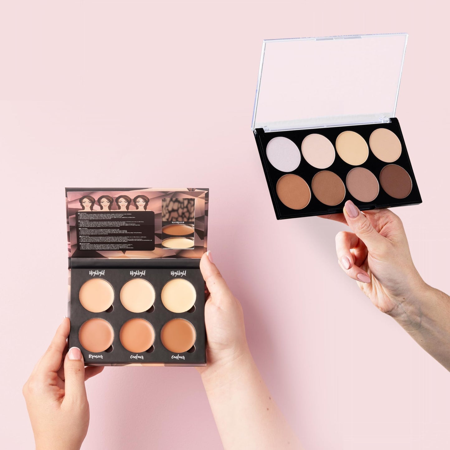 W7 Lift & Sculpt, Shape & Glow Set - 2Pcs Set - Cream Contour & Powder Contour Palette Duo