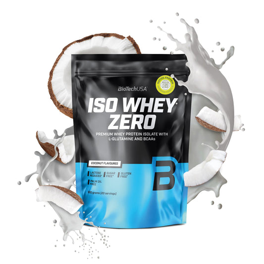 BioTechUSA Iso Whey Zero | Premium Whey Protein Isolate | Grass-Fed | Enzyme-Free | Sugar- and Gluten-Free, 500 g, Coconut