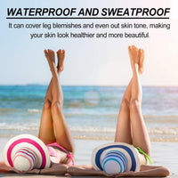 AmiCera Leg Makeup, Instant False Tan Cream, Tinted Moisturiser Body Concealer, Tattoo Cover Up Makeup, Self Tanning Lotion, Body Coverage Perfector for Vein Scar, Natural Tan Glow, Bronze 100g