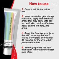 GNAUMORE Natural Essence Silver Hair Dye,Silver Gray Hair Dye,Grey Natural Hair Cream,Grey Permanent