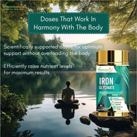 Vitaminnica Because your Health Matters Vitaminnica Iron Glycinate with Vitamin C | Pack of 60 Capsules | Healthy Iron Level for Men & Women