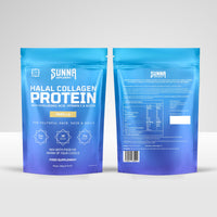 SUNNA SUPPLEMENTS - Halal Bovine Collagen Protein Powder for Hair, Skin, Nails & Joints | Hydrolysed Premium Bovine Collagen Peptides for Women & Men | Vanilla Flavour | Gluten Free | 266g