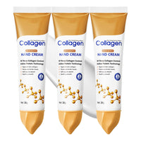 MINSHZEE Collagen Hand Cream, Cracked Skin Repair Products, Softening & Nourishing Anti-Dryness, Rejuvenating & Moisturising Collagen Anti-Wrinkle Hand Cream, 3 Pcs