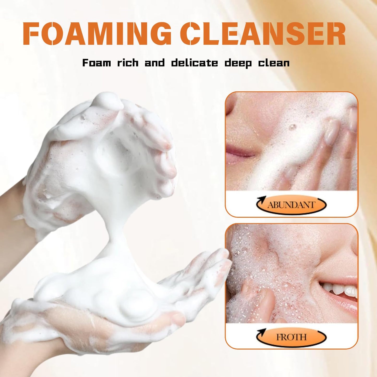 IZBEAUVO Kojic Acid & Turmeric Face Wash,Kojic Acid Foaming Cleanser,Deep Cleansing Brightening Face Wash,Foaming Facial Cleanser for Exfoliating, Unclog Pores, Acne Scars, Smooth Skin for All Skin Care