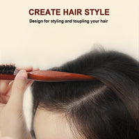 BESTOOL Hair Brush, 100% Pure Boar Bristle Hair Brush for Women Men Children, Natural Bristles for Thin and Fine Hair, Slick Back Hair Brush, Restore Shine and Texture