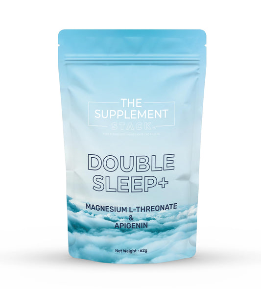 The Supplement Stack - Double Sleep+ - Magnesium L-Threonate & Apigenin - Natural Bedtime Stack for Deep Sleep, Night-Time Relaxation & Recovery - UK Company