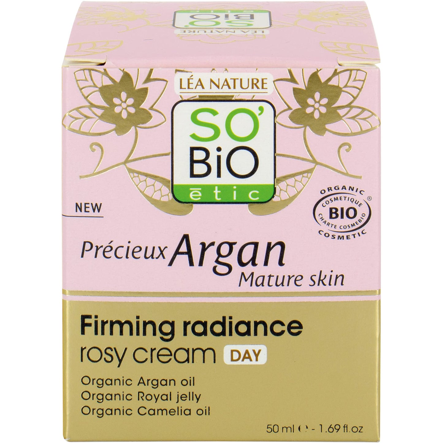 So'Bio Étic SO'BiO étic Précieux Argan Cosmos Organic Firming Radiance Rosy Day Cream, 50 ml