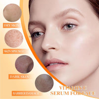 INSKIN Vitamin C Serum for Face Concentrated Ampoules, Vit C Serum Anti Ageing & Anti Wrinkle Serum, Brightening Serum for Dull,Tired Skin, Powerful Antioxidant Protection face serum, 7x2ml Ampoule Serum