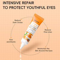 Trendyfave Vitamin C Turmeric Eye Cream Anti Aging, Under Eye Cream for Dark Circles, Eye Cream For Dark Circles And Puffy Eyes, Turmeric Cream For Even_Skin Tone,Moisturizing,Smooth Fine Lines - Travel Size