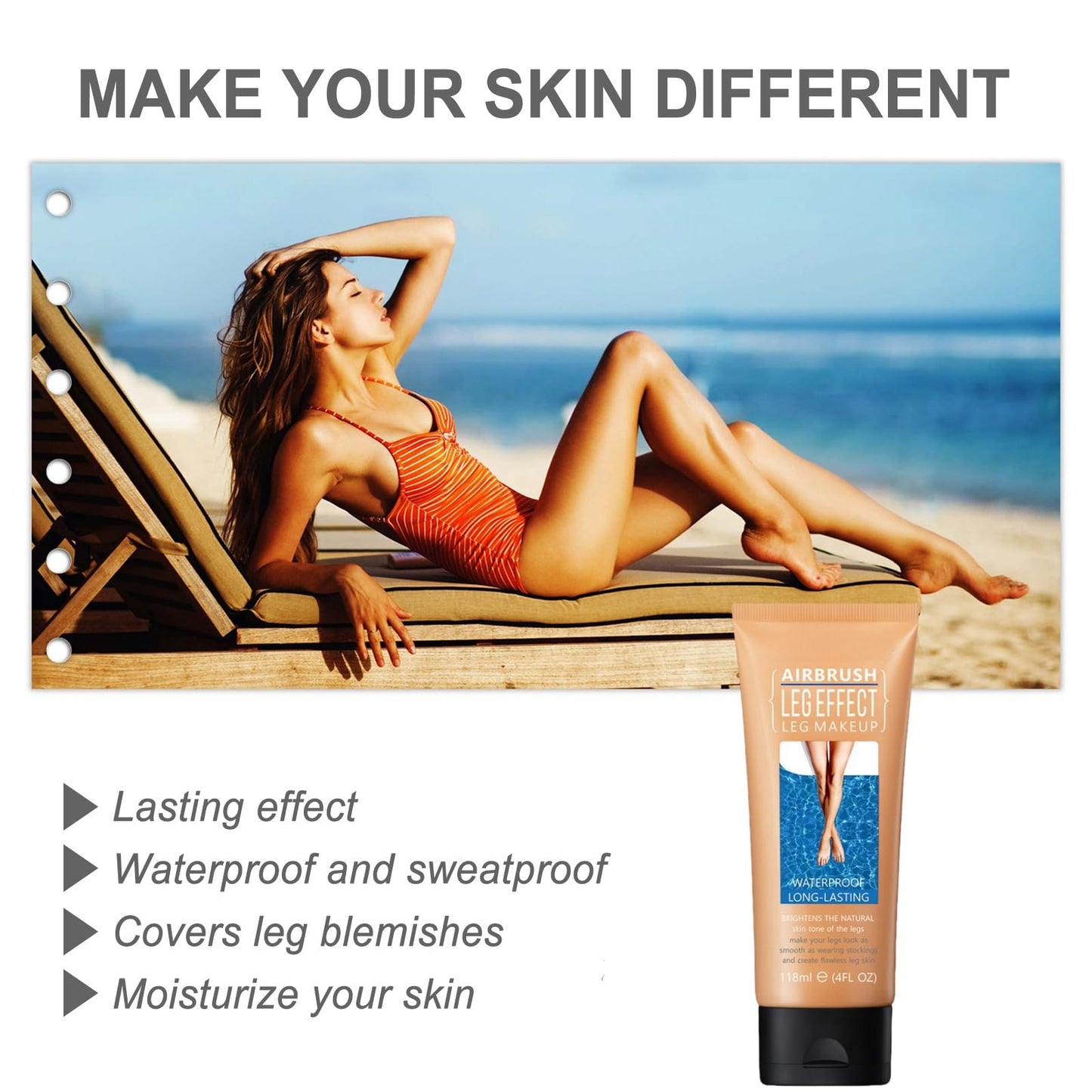 Oumun Colour Corrector Concealer,Leg Makeup Waterproof No Transfer,Leg Makeup Lotion,Leg Vein Cover up Makeup,Leg and Body Scar Cover up Makeup,Concealer Full Coverage,Makeup Concealer,Light Concealer,02#