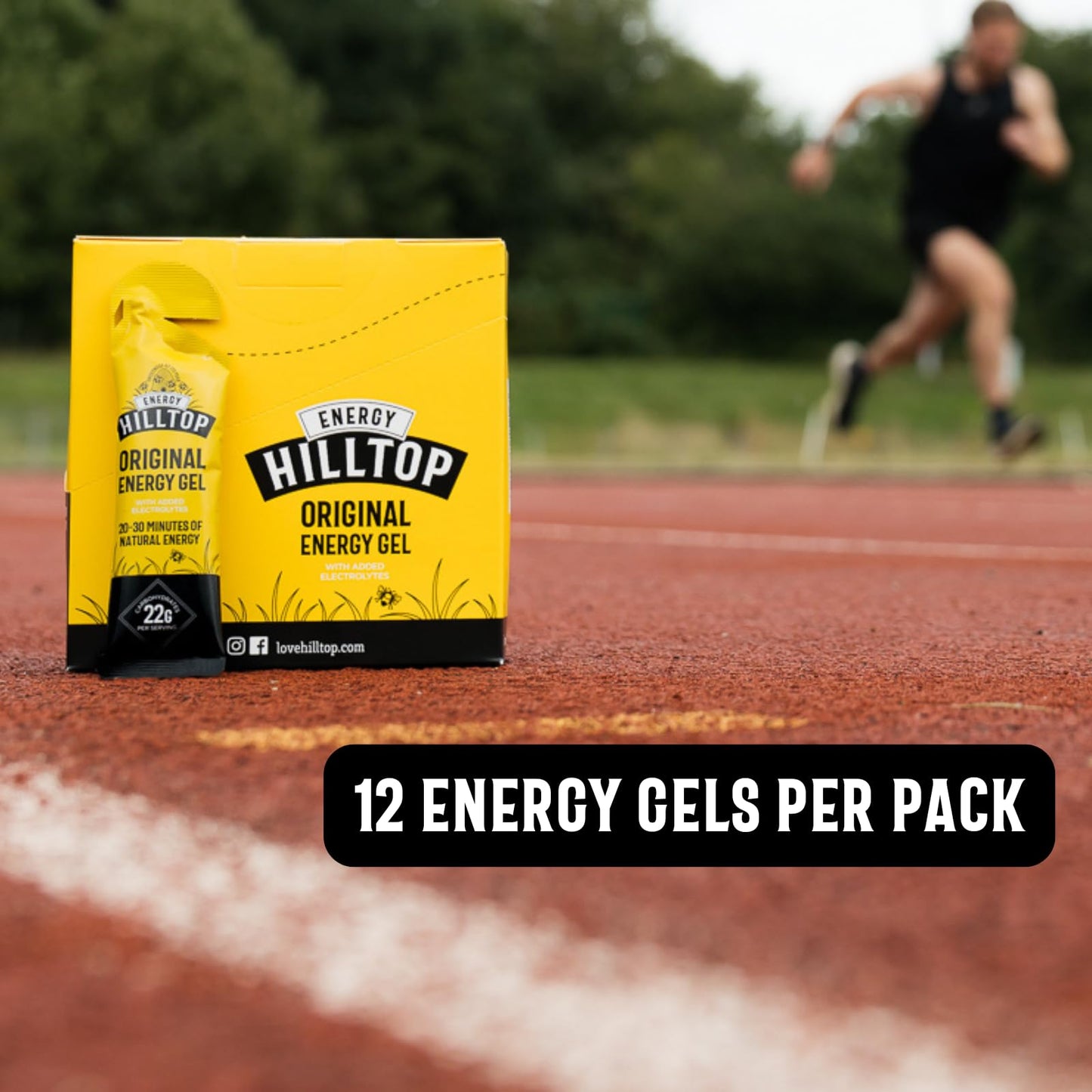Hilltop Honey Hilltop Energy Gels - Natural Honey Energy Gel - Original - 12x30g