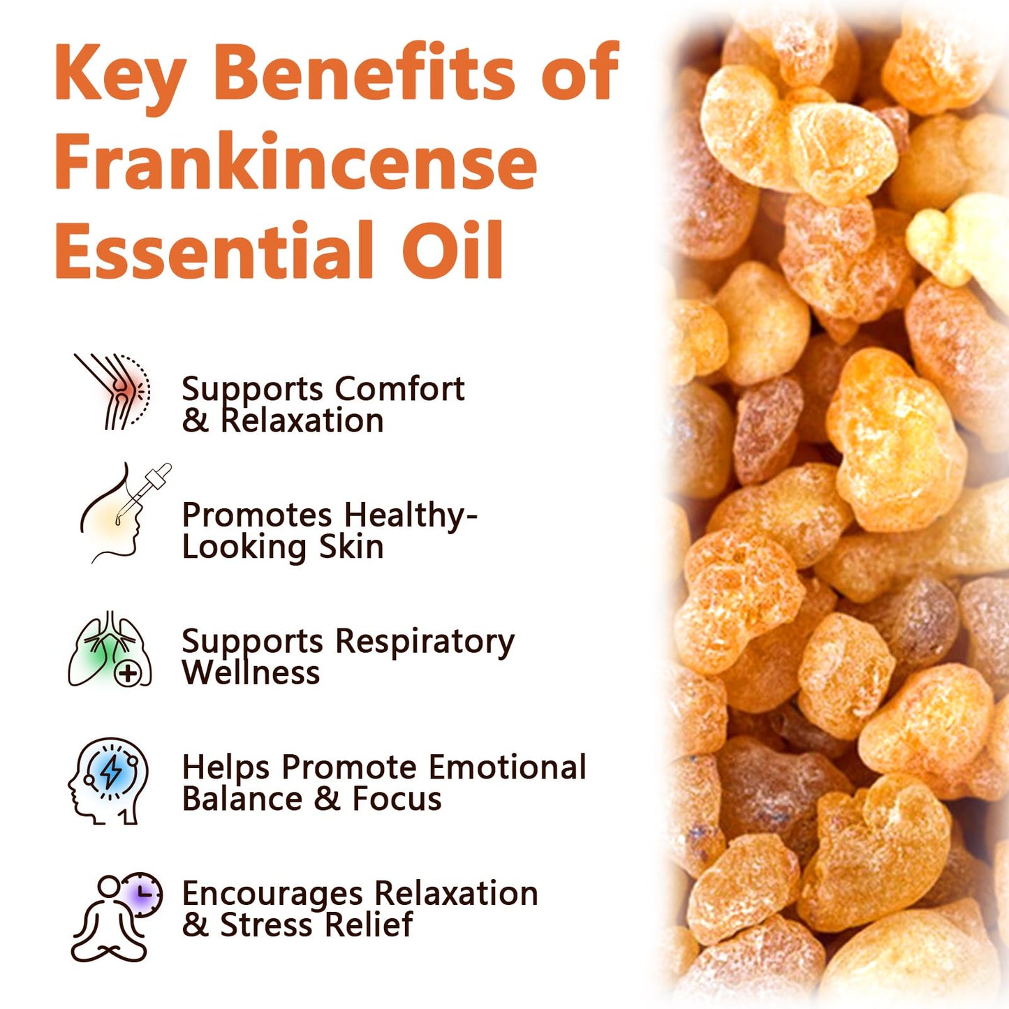 LEISGOTO Frankincense Oil for Skin, 100% Pure and Natural Organic Frankincense Oil for Self Care, Skin, Face, Hair, Relieving Discomfort, Calming, Massage & Relaxation | 60ml