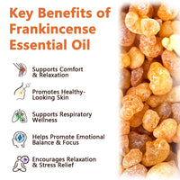 LEISGOTO Frankincense Oil for Skin, 100% Pure and Natural Organic Frankincense Oil for Self Care, Skin, Face, Hair, Relieving Discomfort, Calming, Massage & Relaxation | 60ml