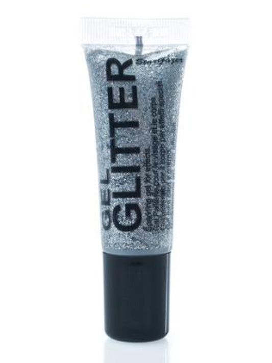Stargazer Glitter Gel Tubes Face Body Lips Eyeshadow Makeup (Glitter Silver)