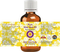 Deve Herbes Pure Aloe Vera Oil (Aloe barbadensis) Non-Sticky | Non-Greasy | For Skin, Hair, Massage & DIY Use 10ml