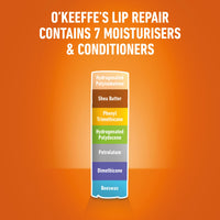 O'Keeffe's Lip Repair Unscented Lip Balm 4.2g (Pack of 6)