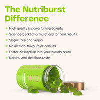 Nutriburst NutriGreens • 22 Plants + Cultures • Vegan & Sugar Free Gummies