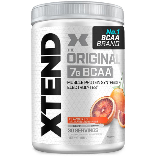 Scivation XTEND Original BCAA Powder Italian Blood Orange 30 Servings | 7g BCAAs Per Serving | Sugar Free Branched Chain Amino Acids and Electrolytes Powder for Post Workout Muscle Recovery and Hydration