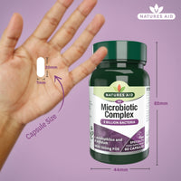 Natures Aid Microbiotic Complex – Digestive Friendly Bacteria Supplement Gut Health Support – High Strength Lactobacillus Acidophilus – Vegan, Vegetarian, Non-GMO, Gluten Free - 60 Capsules