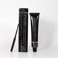 01 Black Makki Professional Intensive Eye lash and brow tint dye with argan oil & hualuronic acid 22ml