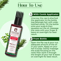 Passion Indulge Hair Proteinz Rosemary Hair Growth Oil with Biotin | Reduce Hair Fall & Hair Breakge - 100 ml | Suitable for all type Hair