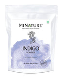 minature mi nature Indigo Powder (Indigofera Tinctoria)| For Hair | Hair Dye color| Ideal for Natural Black Colour |Pure & Natural with No Preservative| Made in India| (454g / 16 ounce)