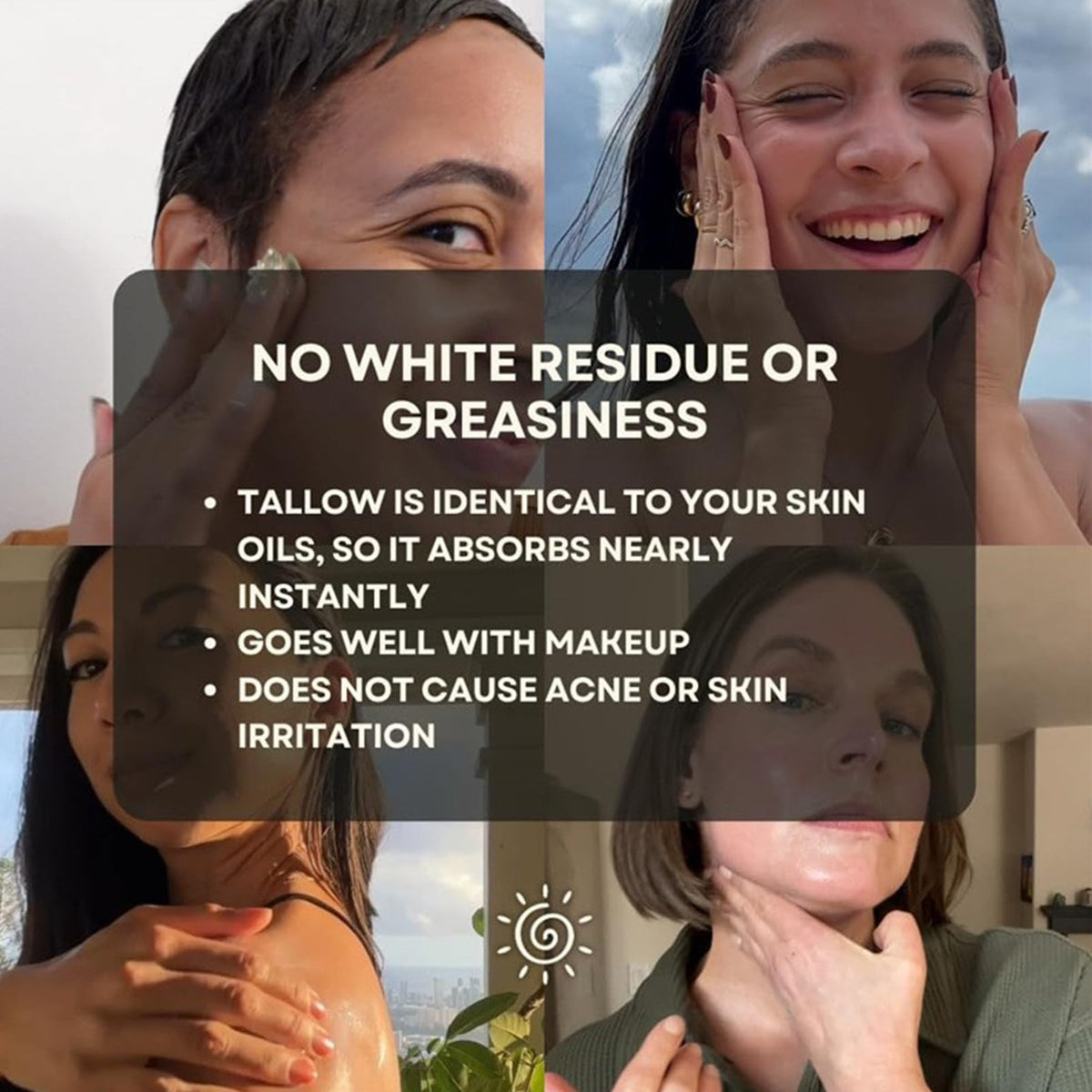ISBEAUSOLS Non Nano Zinc Oxide Tallow Sunscreen - SPF50 Beef Tallow Skin Care - Safest Organic Beef Tallow Moisturiser & Nano Zinc Oxide Sunscreen - Tallow And Honey Balm - Natural Sun Cream UVA/UVB Protection