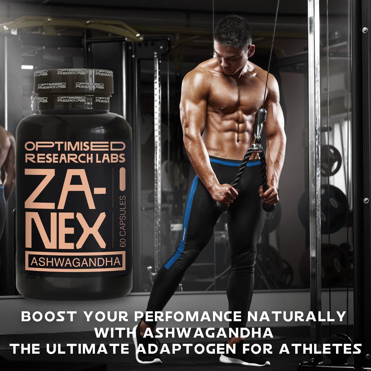 Optimised Research Labs High Strength Ashwagandha 5% Withanolides with Added Piperine for Improved Absorption Easy to Swallow Capsules 30-60 Day Supply Vegan Friendly Premium Grade Supplement