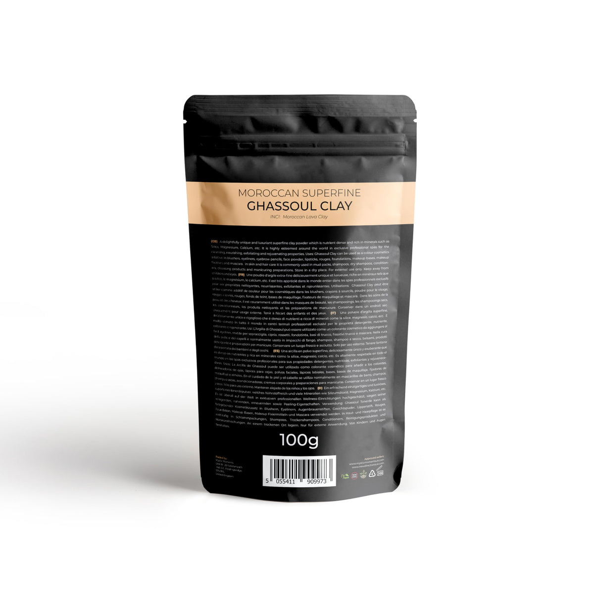 Mystic Moments | Ghassoul (Rhassoul) Natural Clay 100g - Pure & Natural Vegan GMO Free